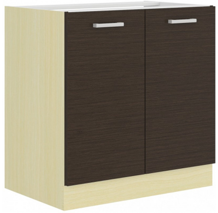 Kuchynská dolná skrinka CHRISTIO 80ZL-2F-BB, Dub ferrara/Legno tmavé