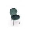 Jedálenská stolička K538 VELVET, Tmavozelený Bluvel 78/Čierna
