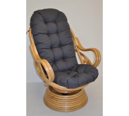 Vankúš na kreslo Swivel sivý keper