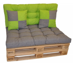 Súprava vankúšov veselá paleta - sivá svetlozelená