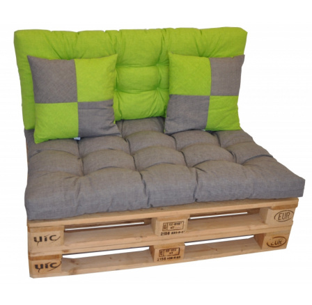 Súprava vankúšov veselá paleta - sivá svetlozelená