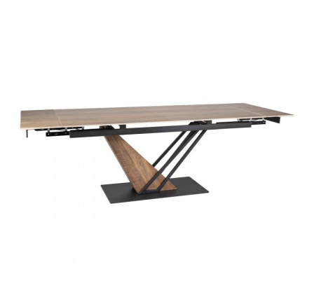 STÔL GENESIS LEGNO DUB / ČIERNY/DUB 180(240)X90