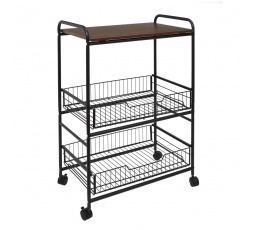 Vozík bar Dolie čierny/orech