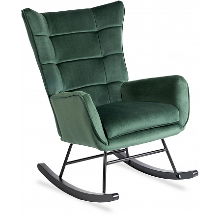 Hojdacie kreslo JACKSON Zelený Zamatový