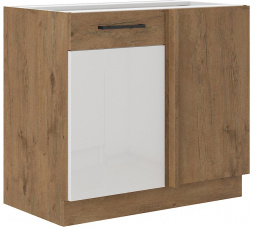 Dolná skrinka VIGO - 105 ND 1F BB, Dub Lancelot / Biely lesk