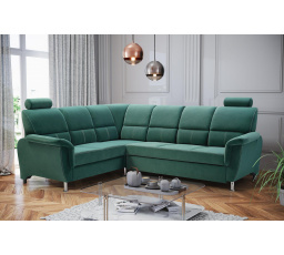 Rohová sedacia súprava L Nadia Velva 08 - zeleno/sivá