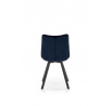 Jedálenská stolička K332 VELVET, Modrý Bluvel 86/Čierna