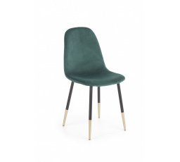 Jedálenská stolička K379, tmavozelený zamat
