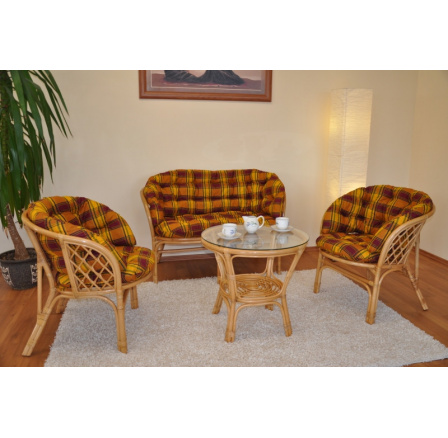 Ratanová sedacia súprava Bahama veľký vankúš okrová MAXI