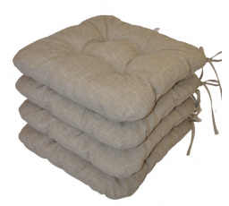 Vankúš na sedenie UNI tmavo béžový - sada 4 kusov