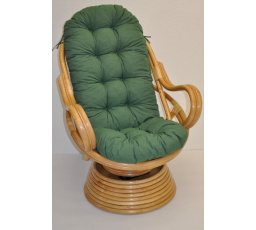 Vankúš na kreslo Swivel tmavozelené zvýraznenia