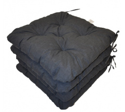 Vankúš na sedenie UNI Maxi tmavosivý - sada 4 ks