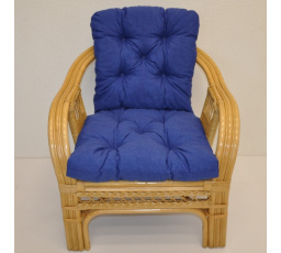 Poduška na kreslo Rio De Janeiro látka modrý melír