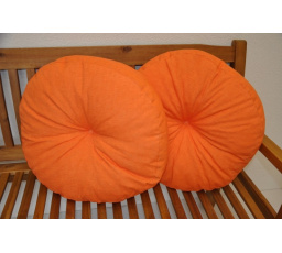 Vankúš okrúhly veľký oranžový set 2 kusy