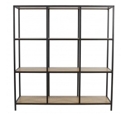 Regál Loka IX dub/ čierny