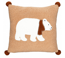 Polštář s výplní - s ledním medvědem, 100% polyester, 45 x 45 cm