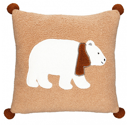 Polštář s výplní - s ledním medvědem, 100% polyester, 45 x 45 cm