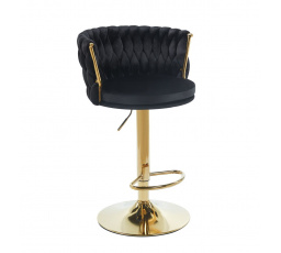 Barová stolička H4-FX, čierna / zlatá