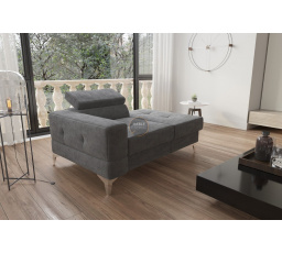 Sofa leňoška TOSCANIA 135 cm - grafit, pravá strana