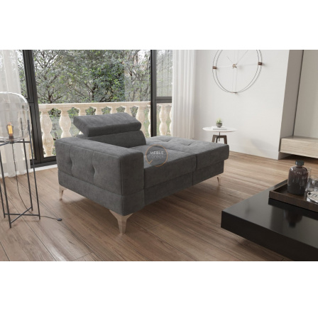 Sofa leňoška TOSCANIA 135 cm - grafit, pravá strana