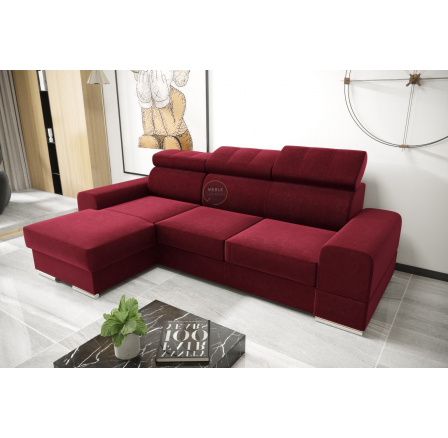 Rohová sedacia súprava ROYAL MINI 260×160červená, ľavá