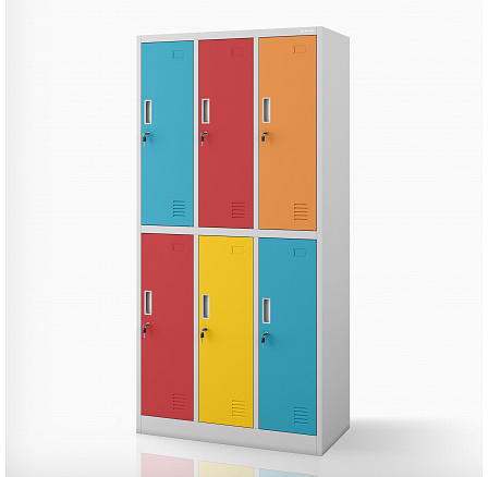 Šatní skriňa BHPX šedo-viacfarebná 6-dverová: IGORT, 900 x 1850 x 450 mm Šatní skriňa BHPX šedo-viacfarebná 6-dverová: IGORT, 900 x 1850 x 450 mm