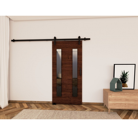 Posuvné dvere LOFT H70, Wenge/čierna Posuvné dvere LOFT H70, Wenge/čierna