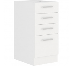 Kuchynská dolná skrinka EDNA 40 D 4S BB, Biela