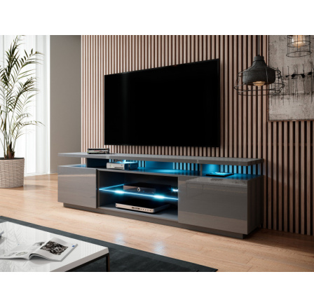 TV komoda EVA, grafitovo lesklý/grafitovo lesklý