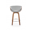 Barová stolička H123, Sivá/Orech
