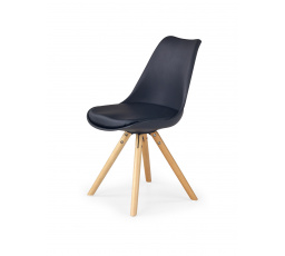 Jedálenská stolička K201, čierna/buk