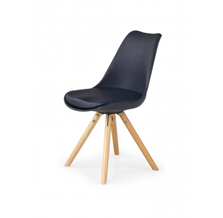 Jedálenská stolička K201, čierna/buk