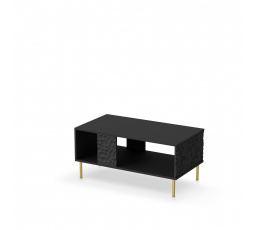 Konferenčný stôl BULLET LAW-1, čierna/zlatá