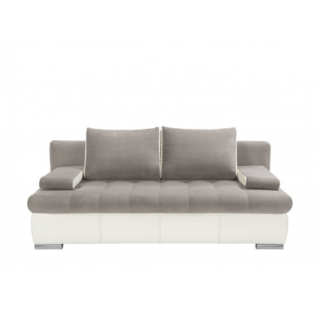 OLIMP II LUX 3DL LED, Gordon 91 strieborná/Madryt 920 biela, prešívanie 2675 (BRW COMFORT) (FLVIII-1030)