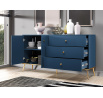 Komoda MARINE 03, Tmavomodrá/Zlatá