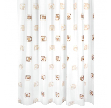 Sprchový záves Štvorce béžové