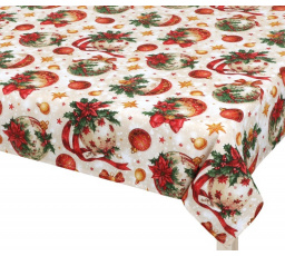 Vianočný obrus ozdoby zlaté