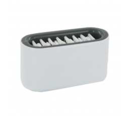 Kefa na čistenie príborov s prísavkou sivá