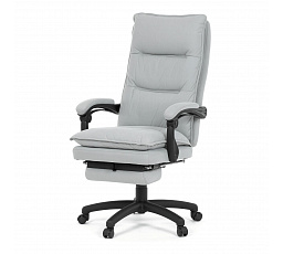Kancelárske stoličky s podnožkou, svetlosivá látka, PC mechanizmus s aretáciou