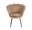 Kreslo velvet cappuccino /nohy čierne/ FR1-FX