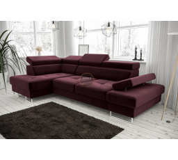 Rohová sedacia súprava GALAXY MINI 170x280 - vínová, ľavá