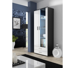 Šatní skriňa SOHO S6 2D2S, čierna/biela