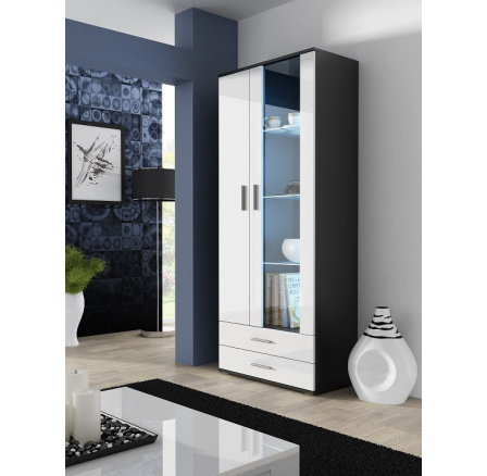 Šatní skriňa SOHO S6 2D2S, čierna/biela Šatní skriňa SOHO S6 2D2S, čierna/biela