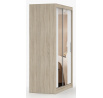 Šatní skriňa so zrkadlom NOEMI 01, Dub Sonoma/Biela