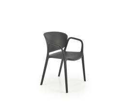 K491 plastová stolička čierna (1ks=4ks)