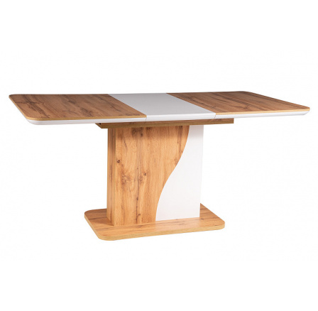 SYRIUS - Jedálenský stôl laminát Dub wotan/biely mat (SYRIUSZDWBM120) (S) (K150-Z)