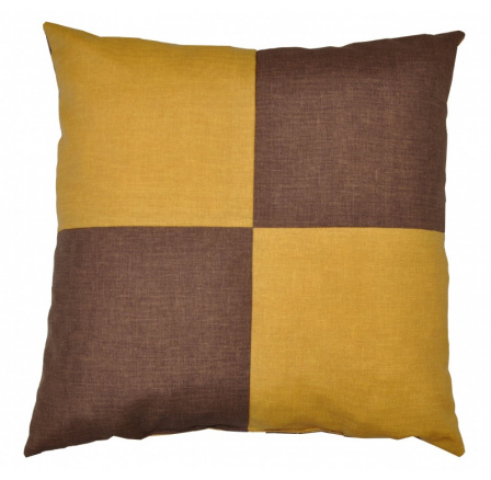 Veselý vankúš - hnedý/žltý