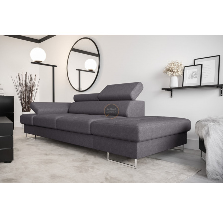 Sofa GALAXY II leňoška 235 cm - sivá, pravá strana