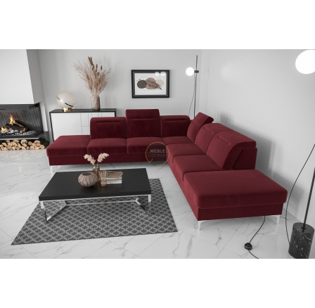 Rohová sedacia súprava OSLO MAX 295x295 - červená, pravá