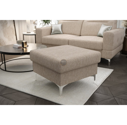 Taburet čalúnený MALIBU 70 x 70 cm - béžová